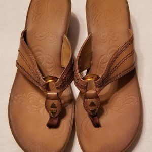 Clarks Mimmey Paige Slip On Sandals Brown 9